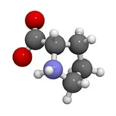 plusieurs molecules grises rouge et bleues sur un fond blanc