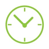 image d'une horloge verte pour représenter la régularité quotidienne