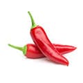 Deux poivrons de Cayenne rouges qui aident naturellement à perdre du poids