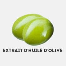 deux olives vertes représentant l'extrait d'huile d'olive