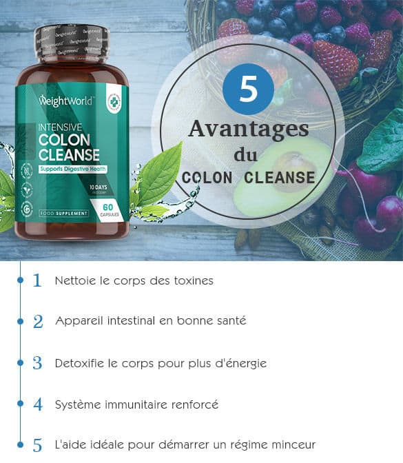 infographie les 5 avantages du colon cleanse pour le corps