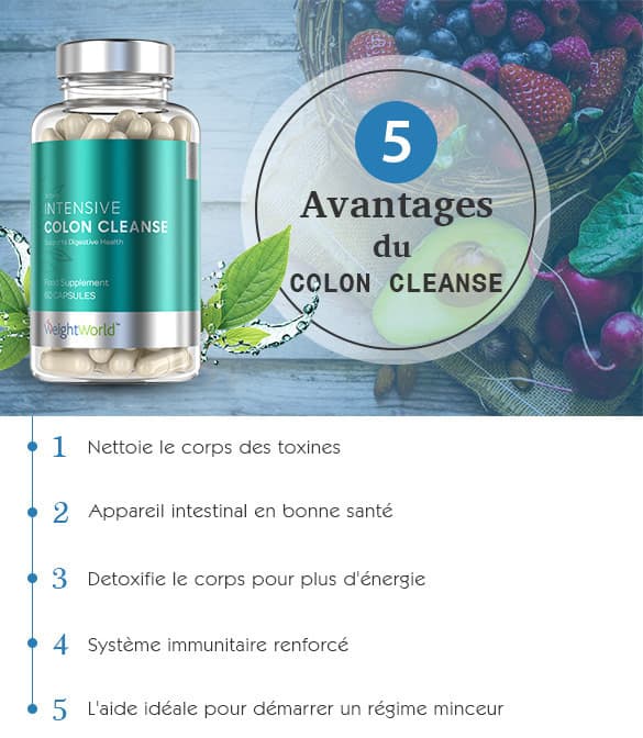 infographie les 5 avantages du colon cleanse pour le corps