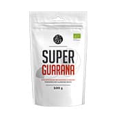 vue de face de la poudre de graines de super guarana d'aliments diététiques vue de face de la poudre de graines de super guarana d'aliments diététiques