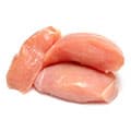 3 morceaux de poitrine de poulet crus sur fond blanc 3 morceaux de poitrine de poulet crus sur fond blanc