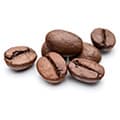 Grains de café contenant de la caféine que l'on trouve le plus souvent dans les thés et les cafés