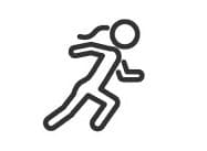 image de dessin animé d'une femme qui court pour montrer qu'il devient plus actif