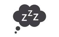 bulle de pensée avec z dedans pour montrer l'importance du sommeil avec la perte de poids