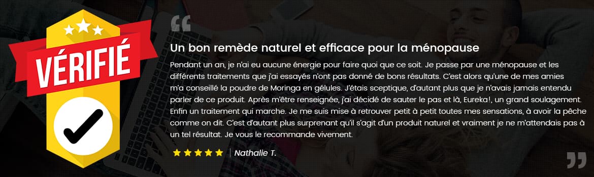 avis verifié du moringa pur de weightworld par une cliente satisfaite