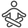 Graphiques d'une personne soulevant une barre avec des poids de chaque côté Graphiques d'une personne soulevant une barre avec des poids de chaque côté