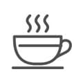 Graphiques de tasse de café ou de thé chaud. Il y a de la fumée qui sort de la tasse Graphiques de tasse de café ou de thé chaud. Il y a de la fumée qui sort de la tasse