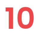 nombre numero 10 ecrit en vert sur un fond blanc - weightworld