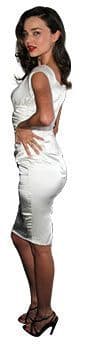 femme élégante dans une robe sérée blanche - weightworld