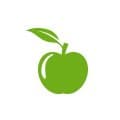 petite icone de pomme verte sur une fond blanc - weightworld