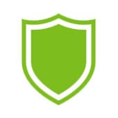 bouclier vert pour représenter la protection contre les radicaux libres