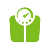 bande dessinée verte des échelles de pondération pour représenter la gestion du poids