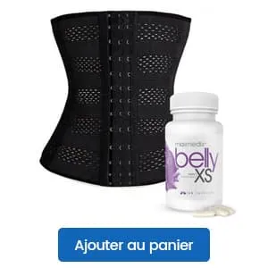 bundle pack corset minceur waist trainer et belly xs avec bouton ajouter au panier