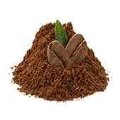 Un gros tas de poudre brune pour symboliser la poudre de café