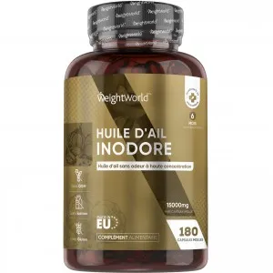 Huile d’Ail Inodore en capsules molles 15000 mg