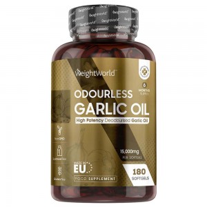 Huile d’Ail Intense en Capsules Molles - Complément Naturel pour le Bien-Être - 180 Capsules Molles 