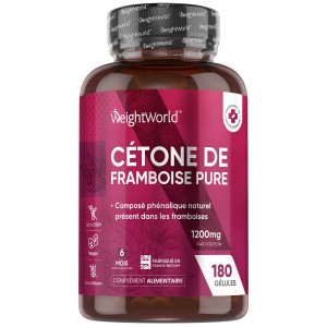 Gélules de Cétone de Framboise pure en doses de 1200 mg