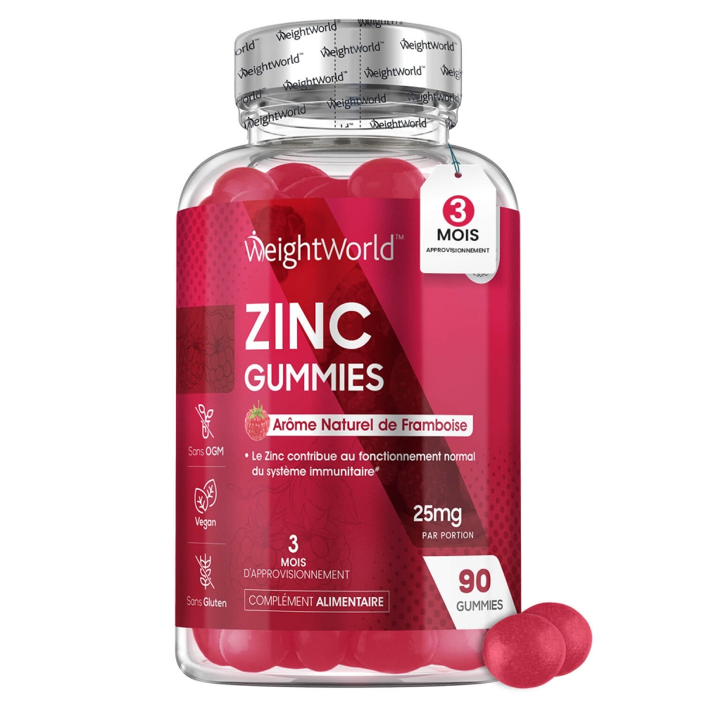 Zinc en Gummies Soutien au système immunitaire WeightWorld