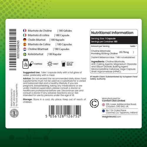 Bitartrate De Choline Soutien Aux Performances Cognitives Weightworld