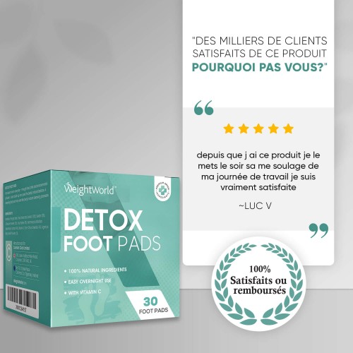 Patchs Detox pour les Pieds Cure naturelle de 15 jours WeightWorld