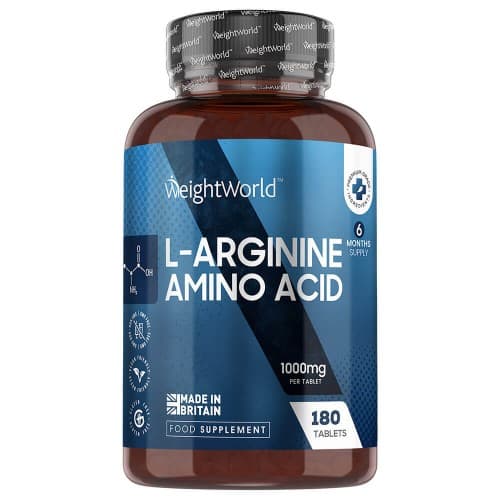 L-Arginine en comprimés -  Développement et Tonification de la Masse Musculaire - 180 comprimés