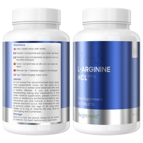 LArginine HCL Développement Musculaire WeightWorld FR