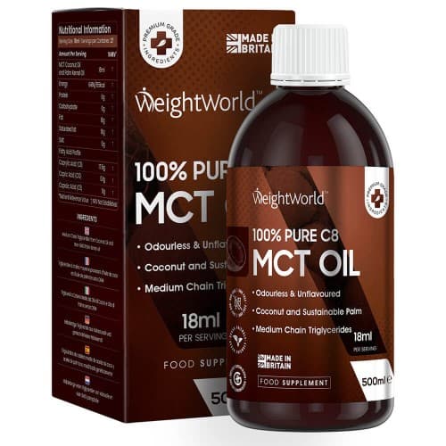 Huile TCM Pure (MCT C8) de WeightWorld 500ml