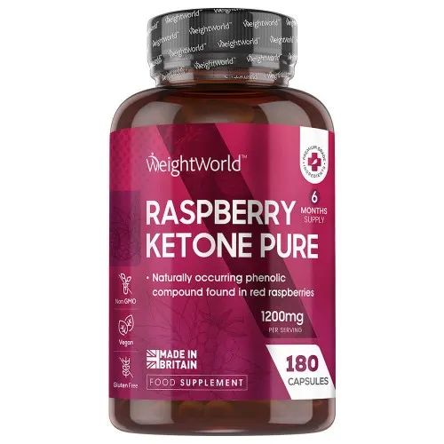 Seau à la cétone de framboise Pure 60 gélules de WeightWorld