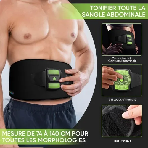 Ceinture abdominale à vibrations - Electrostimulation - Achat & prix