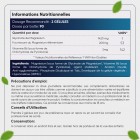 Information nutritionnelle de complément de Magnésium Bisglycinate avec vitamine B6
