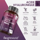 Complément alimentaire acide hyaluronique sans OGM, sans gluten, sans lactose, sans colorant ni arômes artificiels