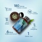Complément sans OGM, ni gluten ou fructose.