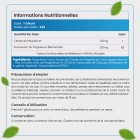 Informations nutritionnelles des gélules de citrate de magnésium de WeightWorld
