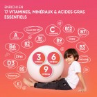 Gummies source de 17 vitamines, minéraux et acides gras essentiels