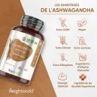 Ashwagandha Bio, sans OGM, gluten ou allergènes et adapté aux végans