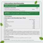 Informations nutritionnelles du Moringa Bio en gélules