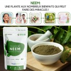 Poudre de neem pour cheveux, peau et les cures détox