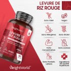 Levure de riz rouge, sans ogm ni lactose et adaptée aux végans