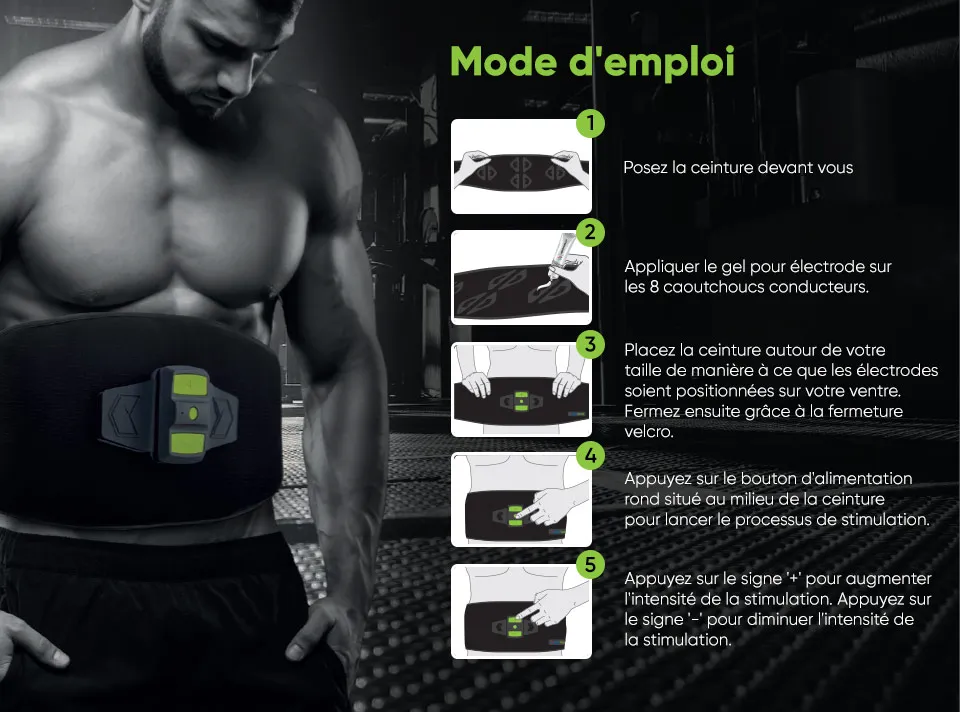 Ceinture d'électrostimulation ez tone