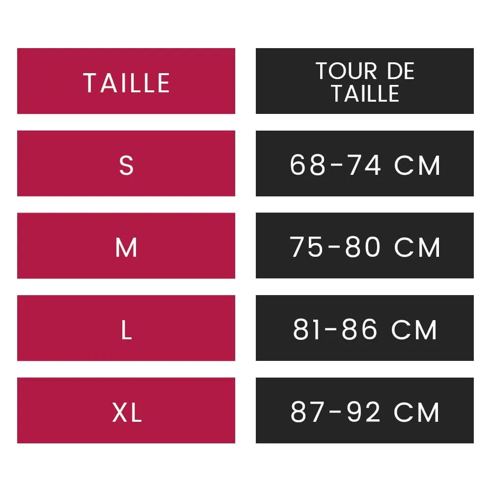 guide tailles corset minceur
