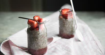 Pouding de Chia aux fraises