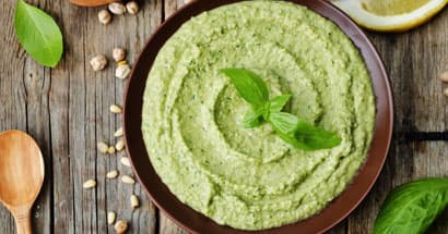 Houmous vert à la spiruline
