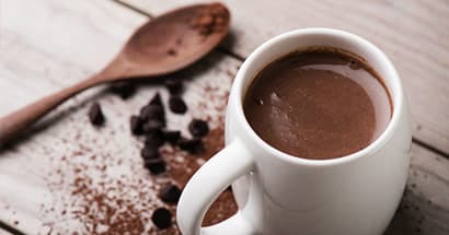 Chocolat chaud au guarana