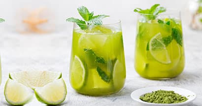 Jus de citron et spiruline