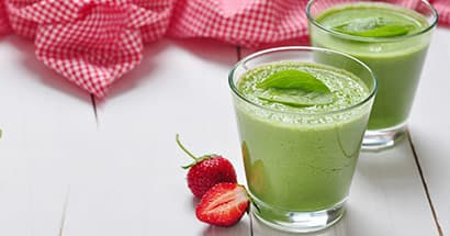 Smoothie avec Chlorelle et baies