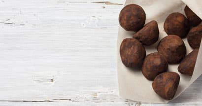 Truffes au chocolat à la spiruline
