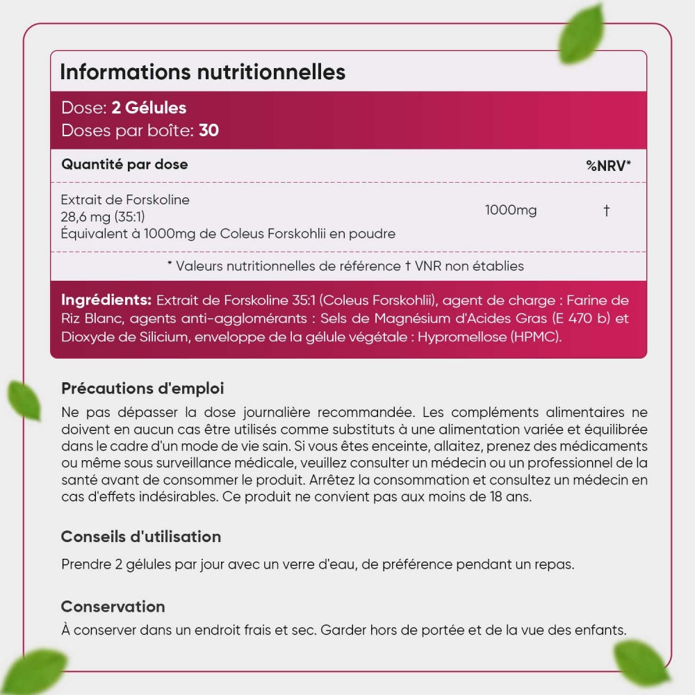 Informations nutritionnelles